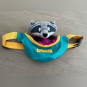 Disney Pocahontas Meeko Raccoon Waist Bag Plush Toy